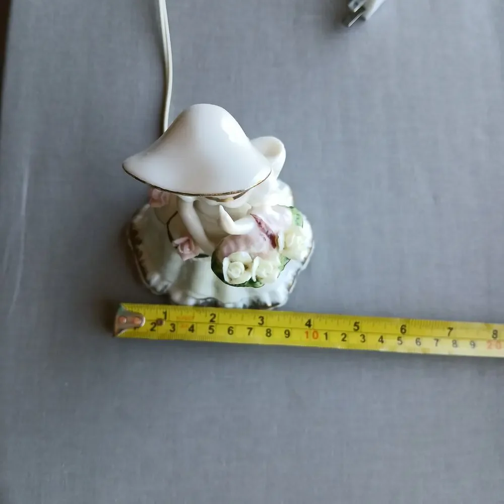 CMI Chadwick Porcelain Southern Belle with roses Night Light not working VTG 50s